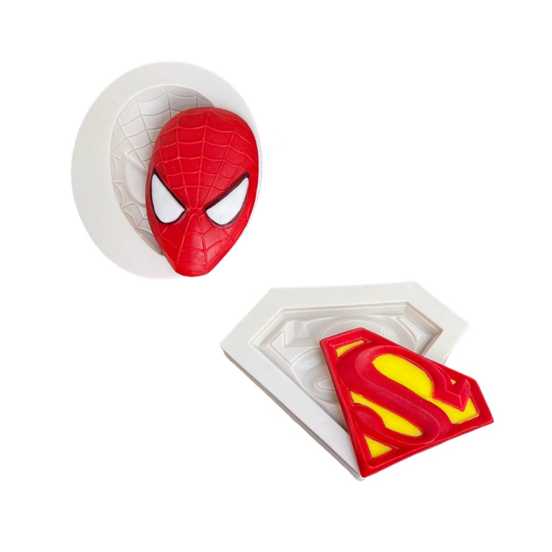 Superhero Superman & Spiderman Silicone Mold