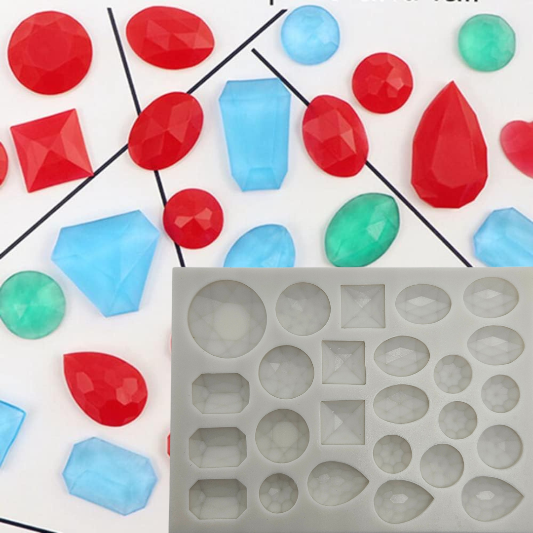 Assorted Jewels, Diamond & Gems - Silicone Mold