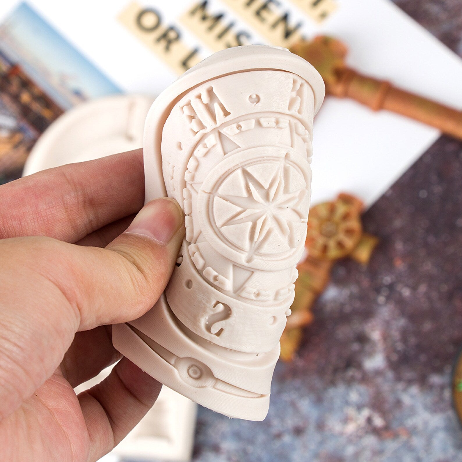 Compass Fondant Silicone Mold