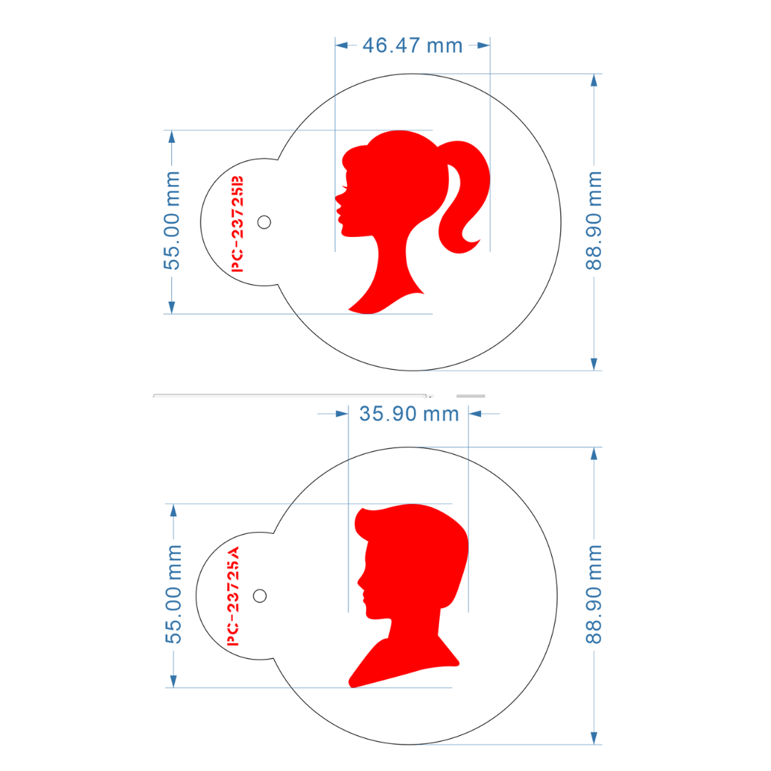 Barbie shop stencil set