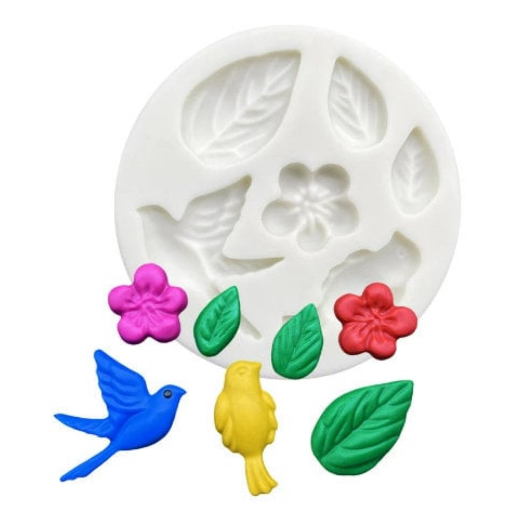 Dove Bird Flower Leaf - Silicone Mold