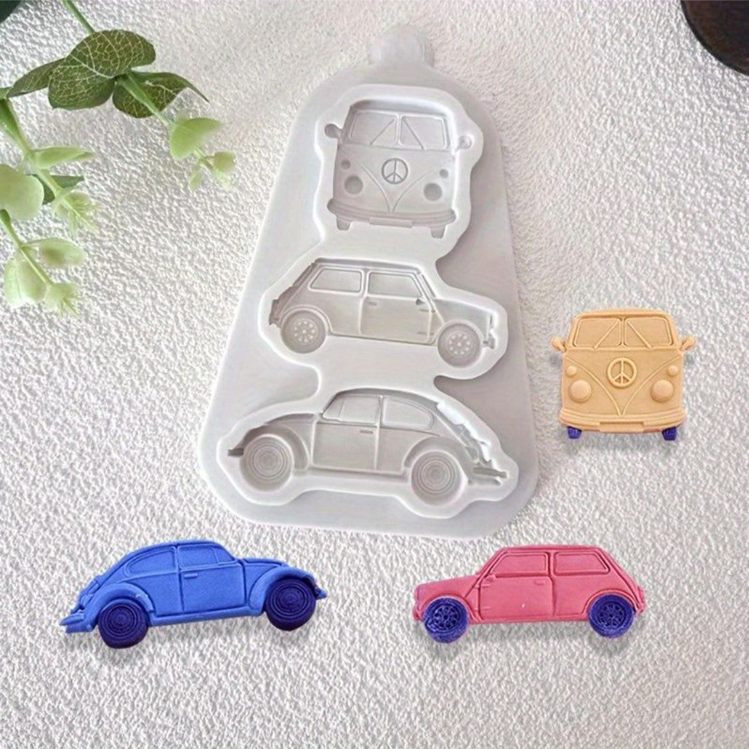 Groovy Car Trio Silicone Mold