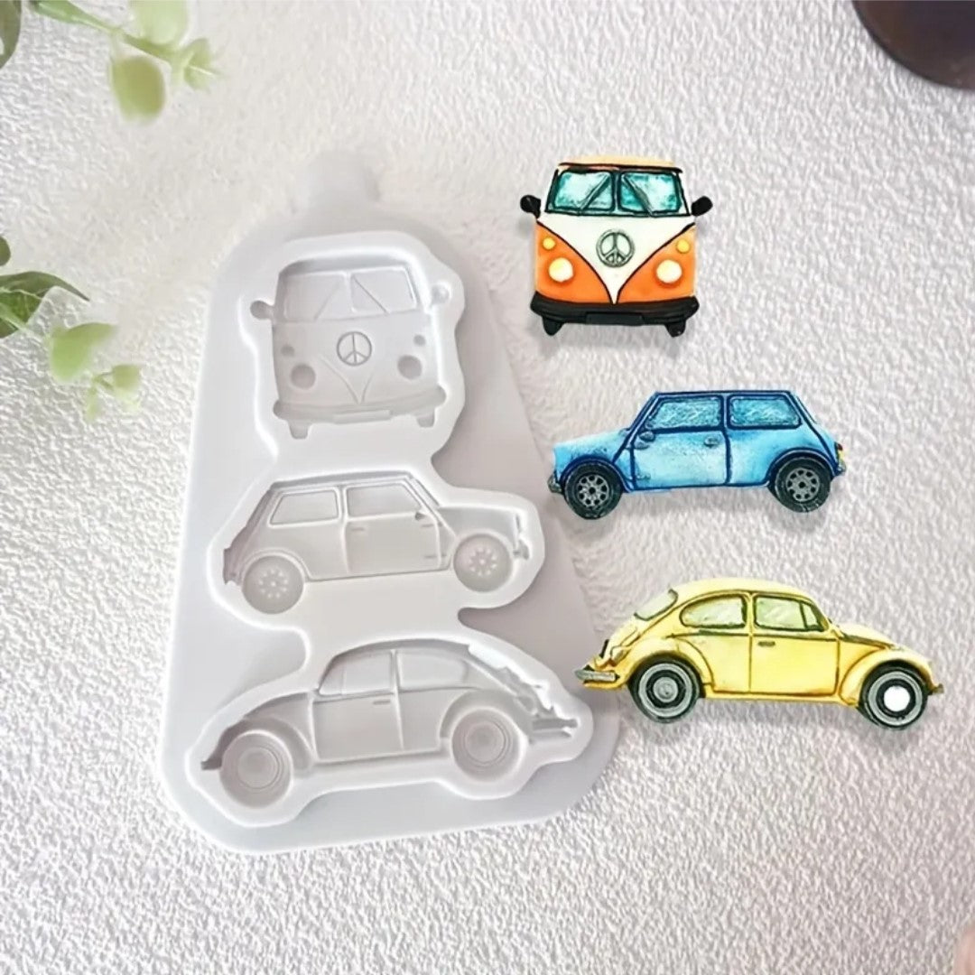 Groovy Car Trio Silicone Mold