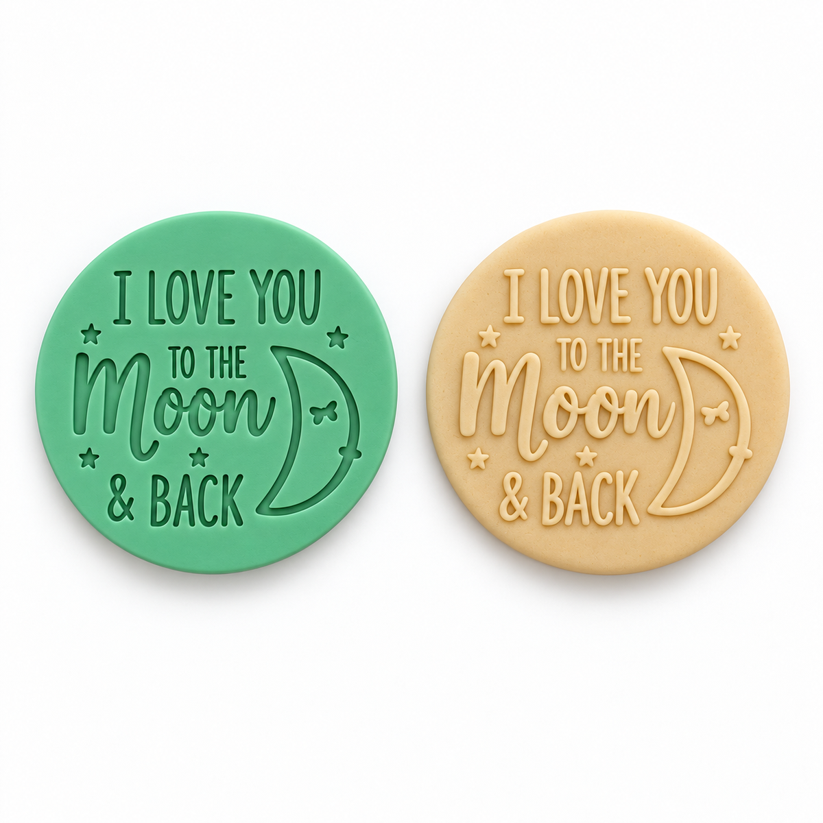 I Love You To The Moon & Back - Fondant Debosser Stamp