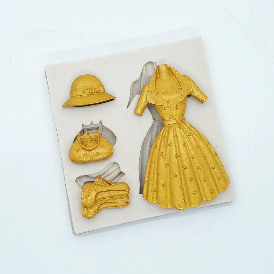 Lady Dress Outfit Silicone Mold
