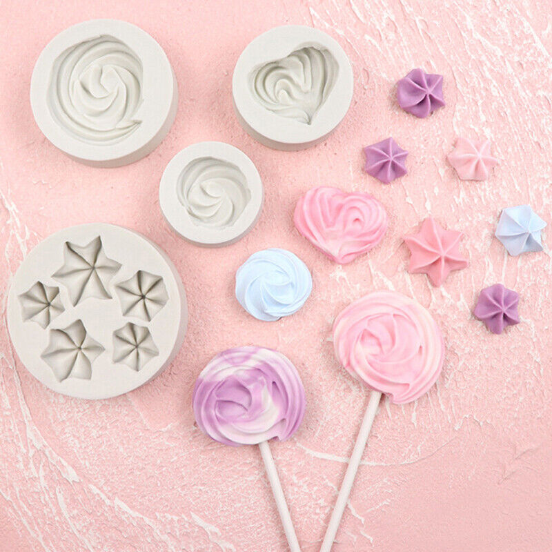 Meringue Whipped Cream Lollipop Silicone Mold