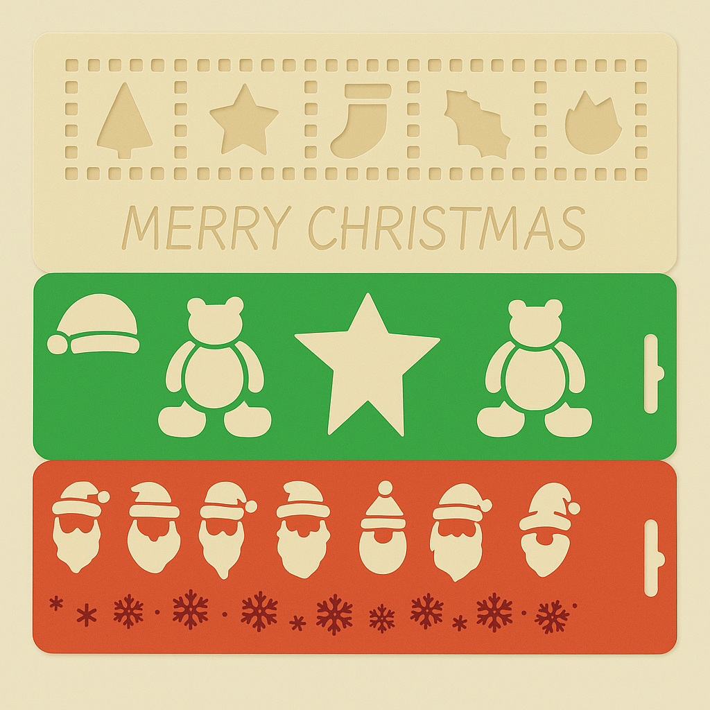 Merry Christmas - Stencil 3-Pc. Set