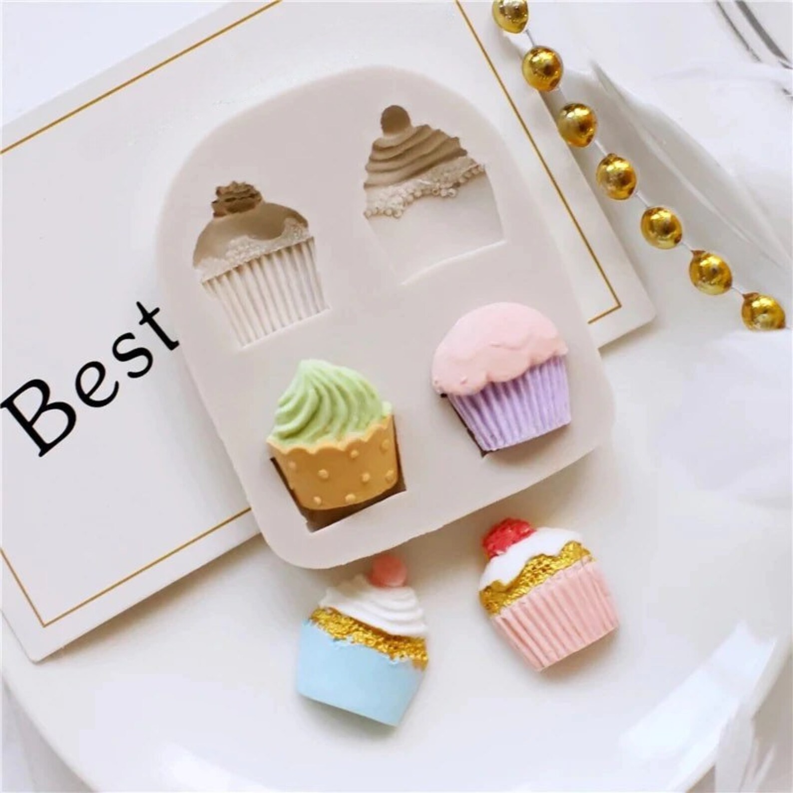 Mini Cupcake Quad - Silicone Mold