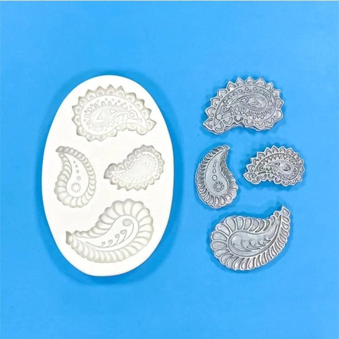 Moroccan Paisley Quad - Silicone Mold