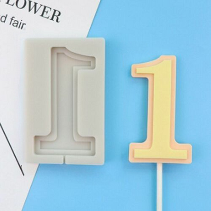 Number One - Lollipop Silicone Mold
