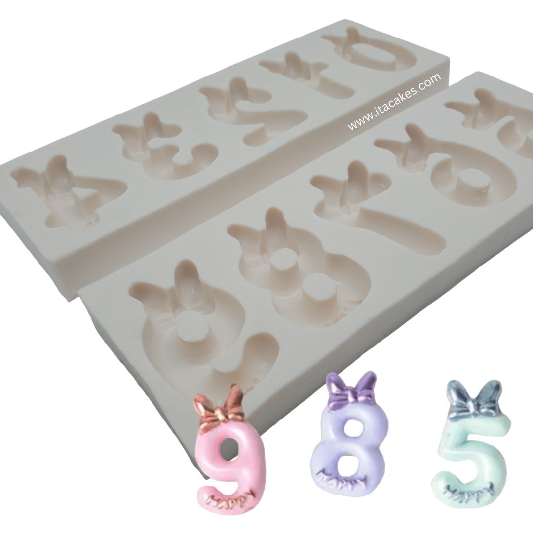 Waltograph Font Alphabet & Numbers 3-Pc. Set - Silicone Mold –