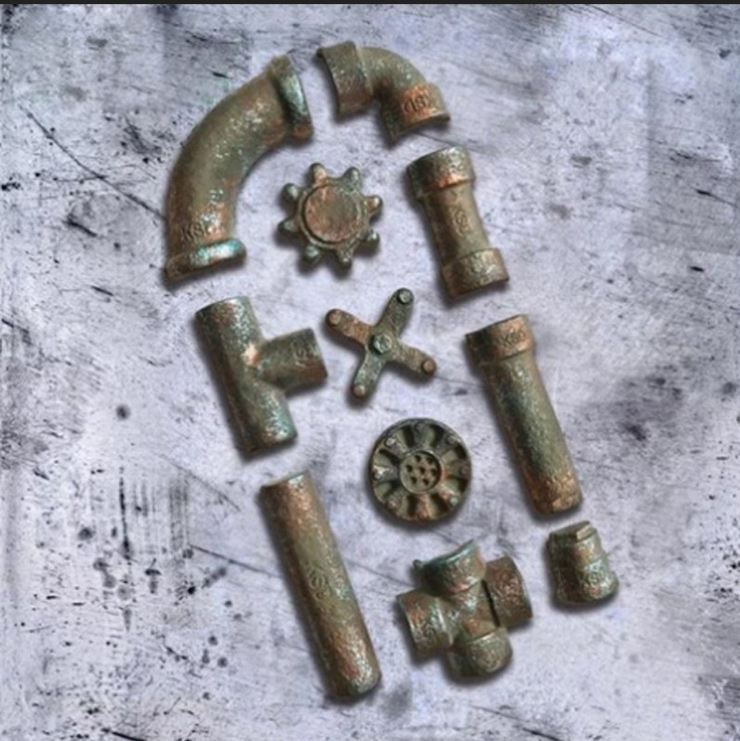 Rusty Textured Pipes - Silicone Mold