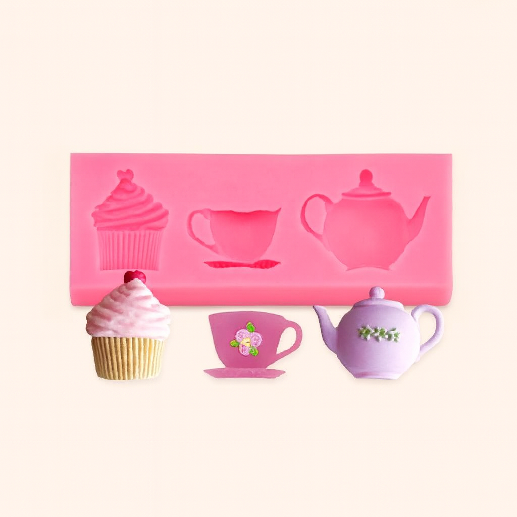 Teacup, Kettle, Cupcake - Silicone Mold