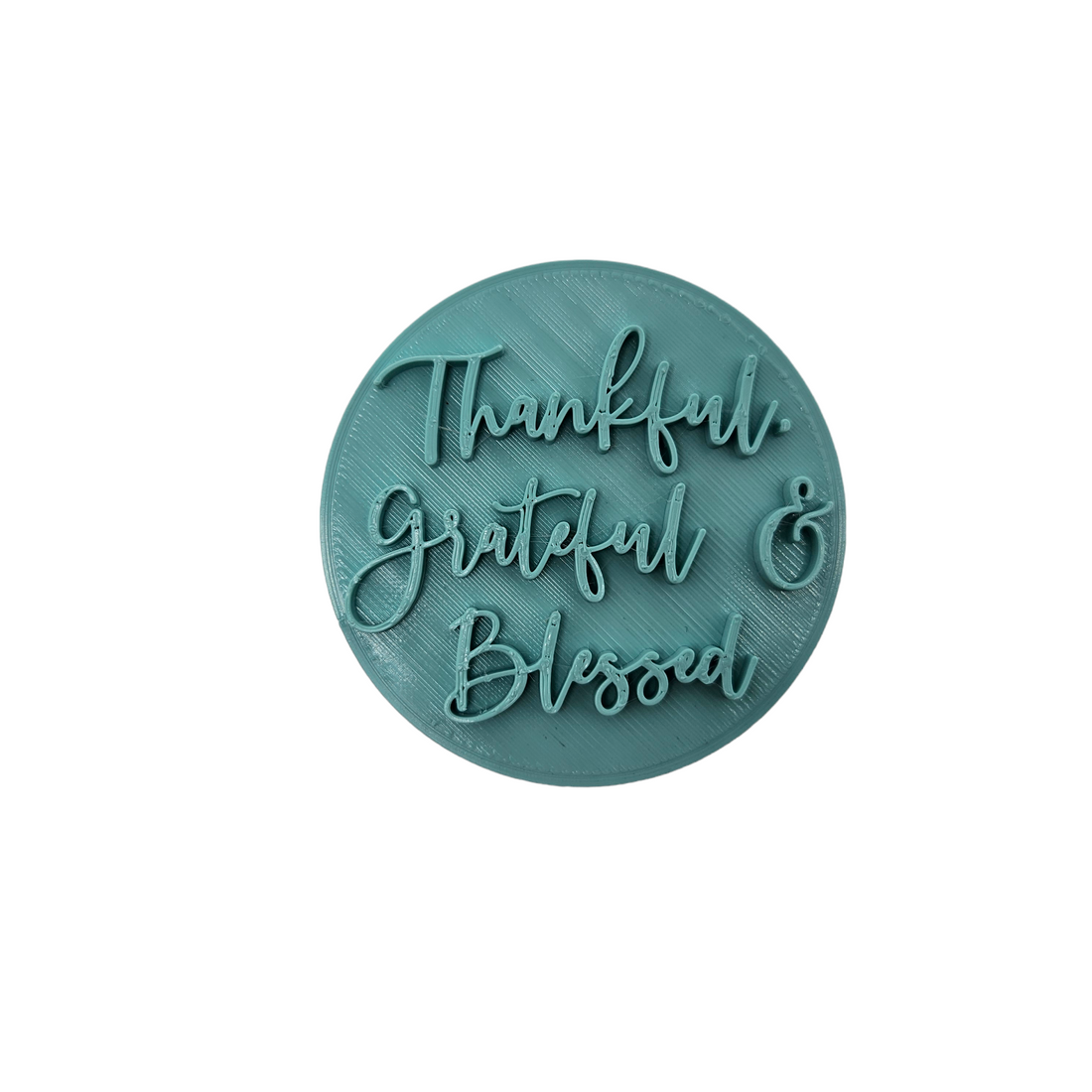 Thankful Grateful Blessed - Embosser Stamp
