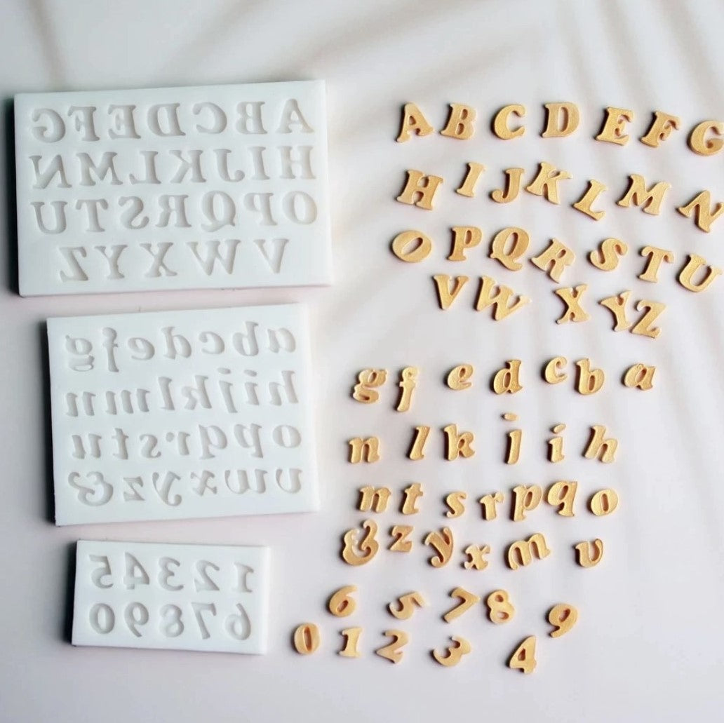 Mini Alphabet Mold, Silicone Chocolate Mold, Mini Letters Mold