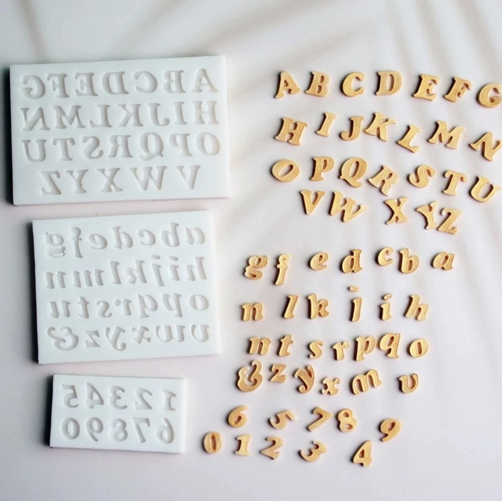 Alphabet &amp; Numbers - Silicone Mold Set (2)