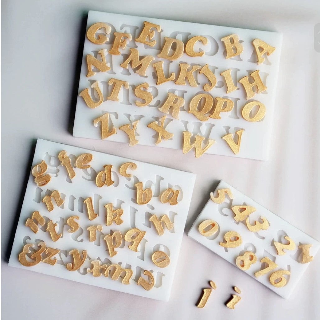 Alphabet &amp; Numbers - Silicone Mold Set