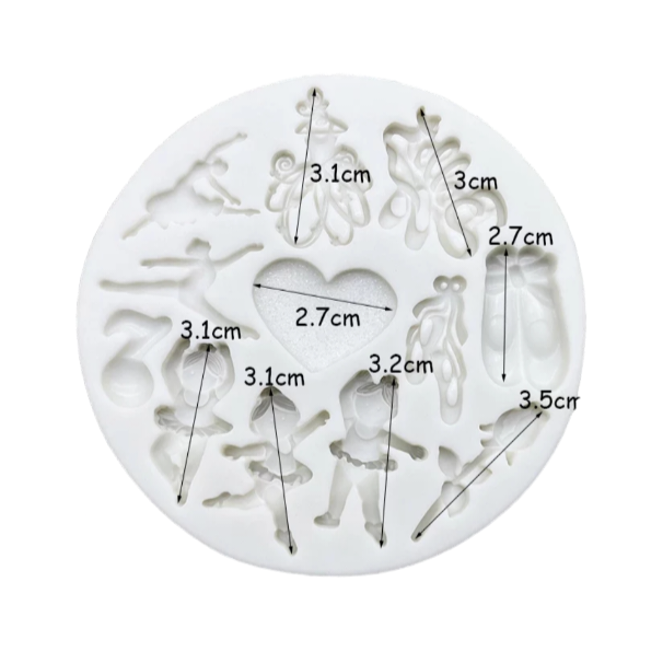 Ballerina Themed - Silicone Mold (2)