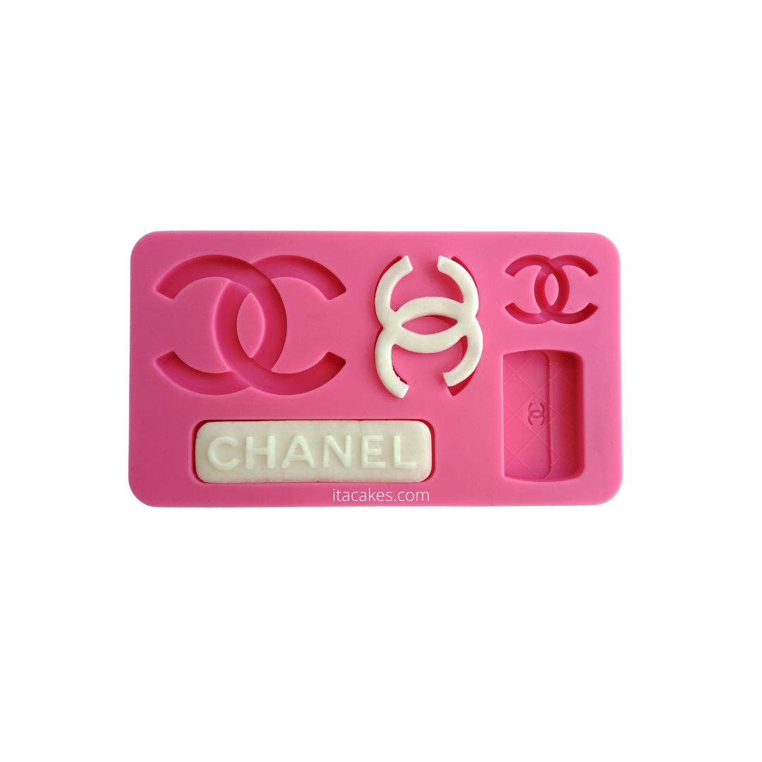 Fondant Mould High End Brands- LV & Channel 4 Cavity - Silicone Fondant  Clay Marzipan Mould.