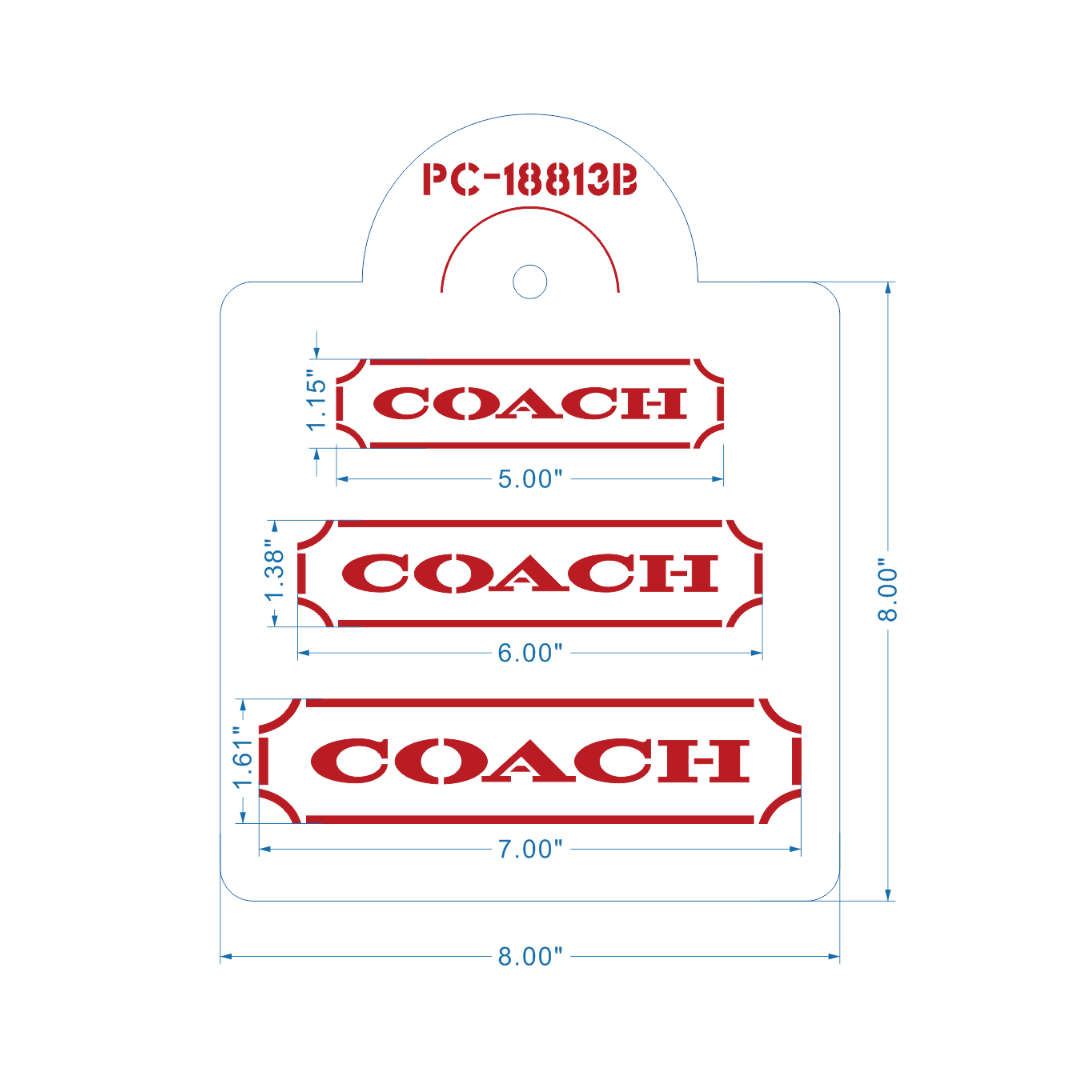 Coach cake stencil