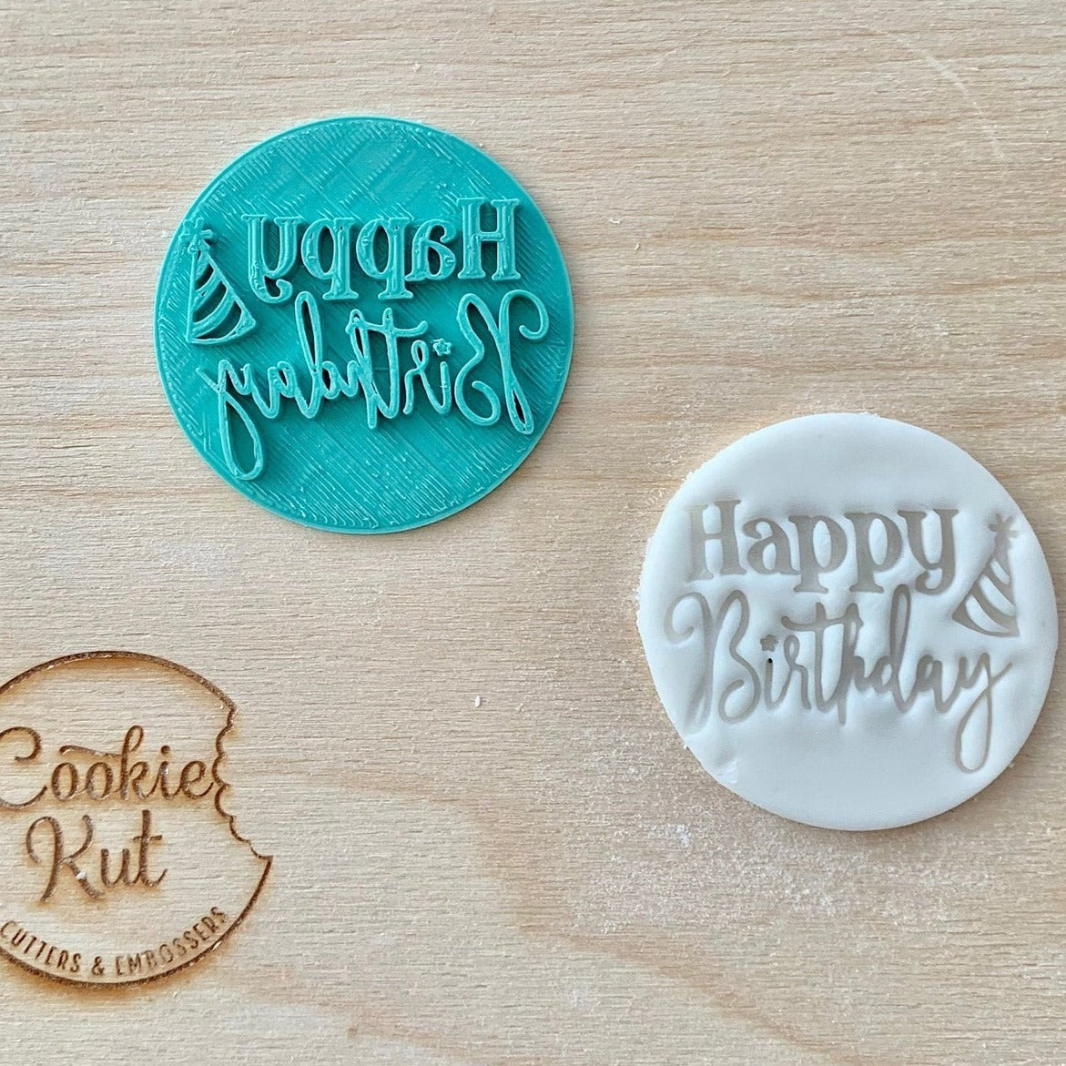 Happy Birthday Cookie Embosser Stamp