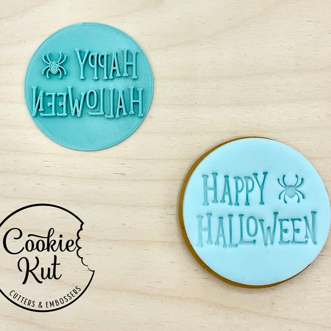 Happy Halloween Cookie Embosser Stamp
