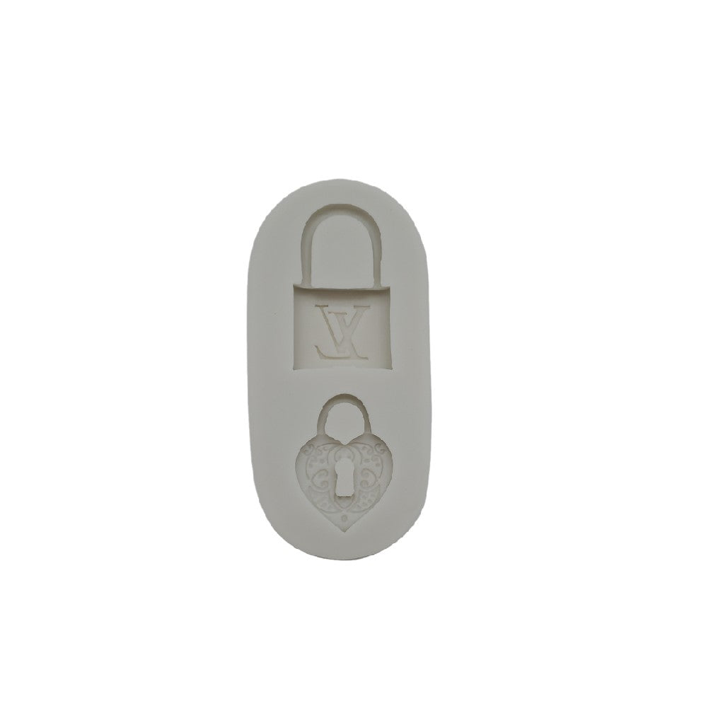 Heart Lock Padlock Key - Silicone Mold –