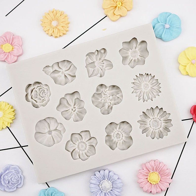 Mini flowers silicone mold AJ #53 – FLOR NY ATELIER