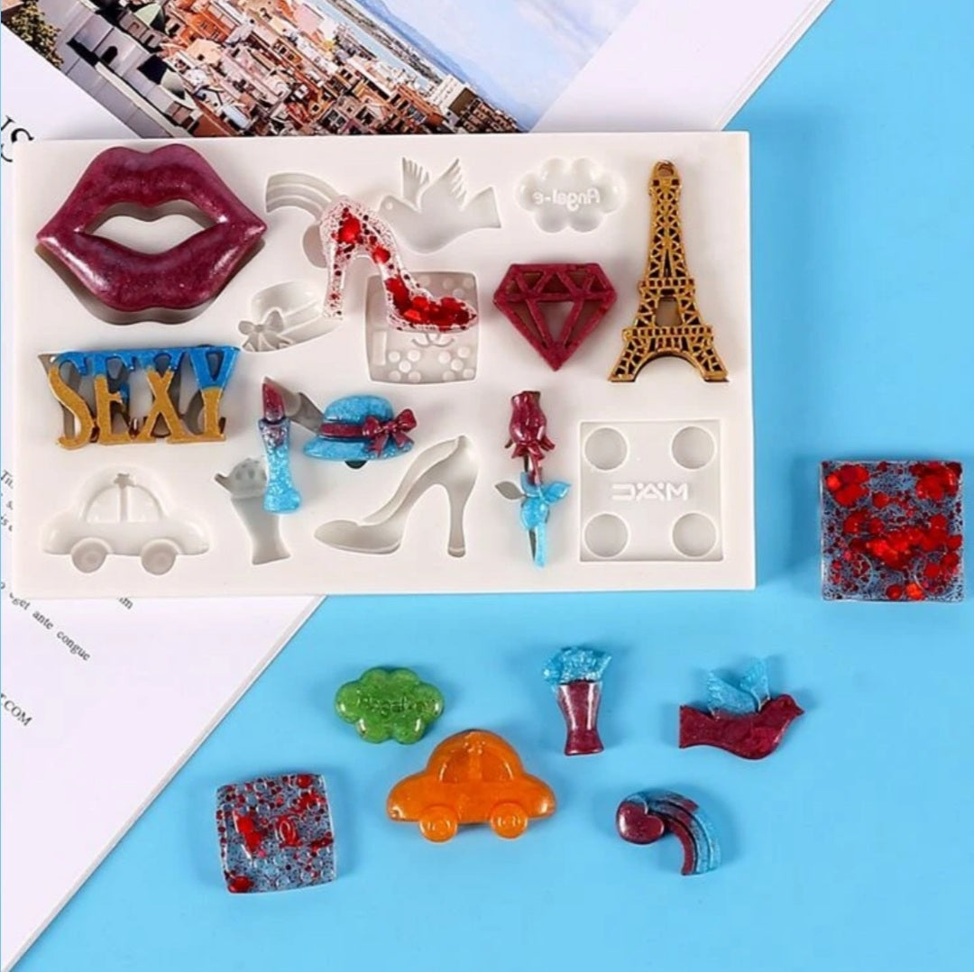 Lips Eiffel Tower Makeup Silicone Mold