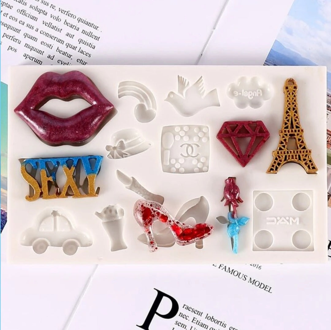 Lips Eiffel Tower Makeup Silicone Mold