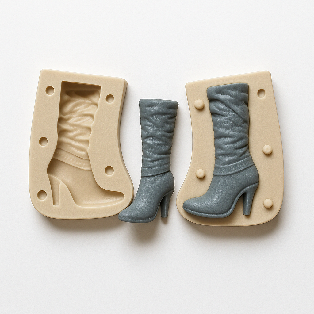 3D High Heel Boots - Silicone Mold 2-Pc. Set