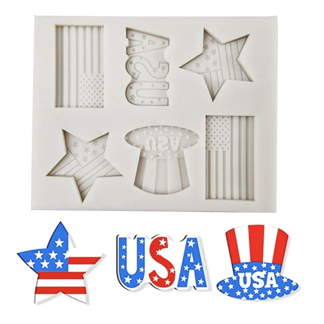 4th Of July Patriotic - Silicone Mold