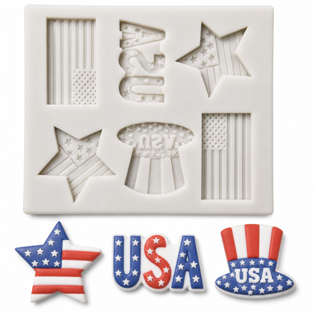 4th Of July Patriotic - Silicone Mold