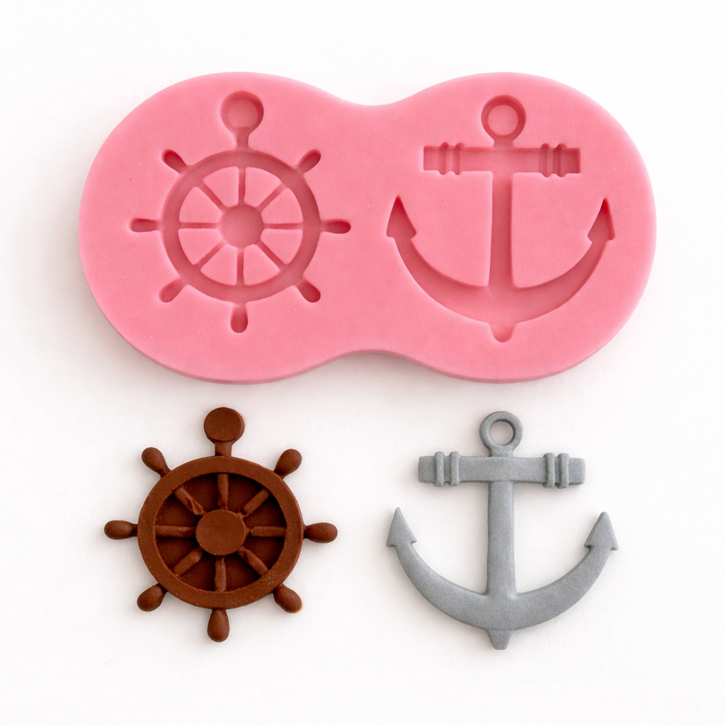 Anchor &amp; Ship Wheel - Silicone Mold
