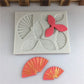 Asian Fans Palm Spears Silicone Mold