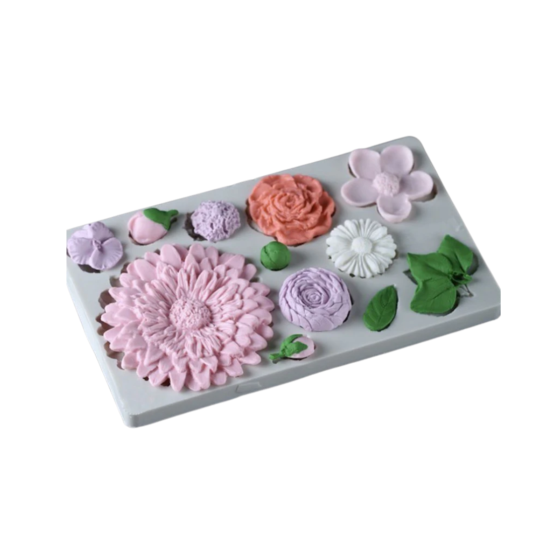 Large Flowers Silicone Mold