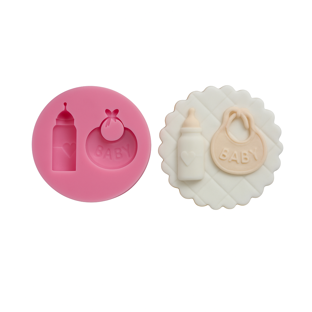 Baby Bottle &amp; Bib - Silicone Mold