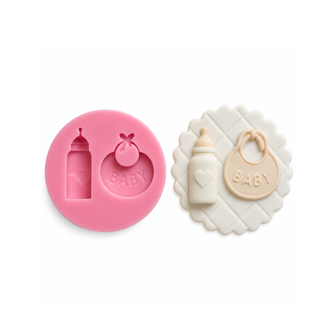 Baby Bottle &amp; Bib - Silicone Mold