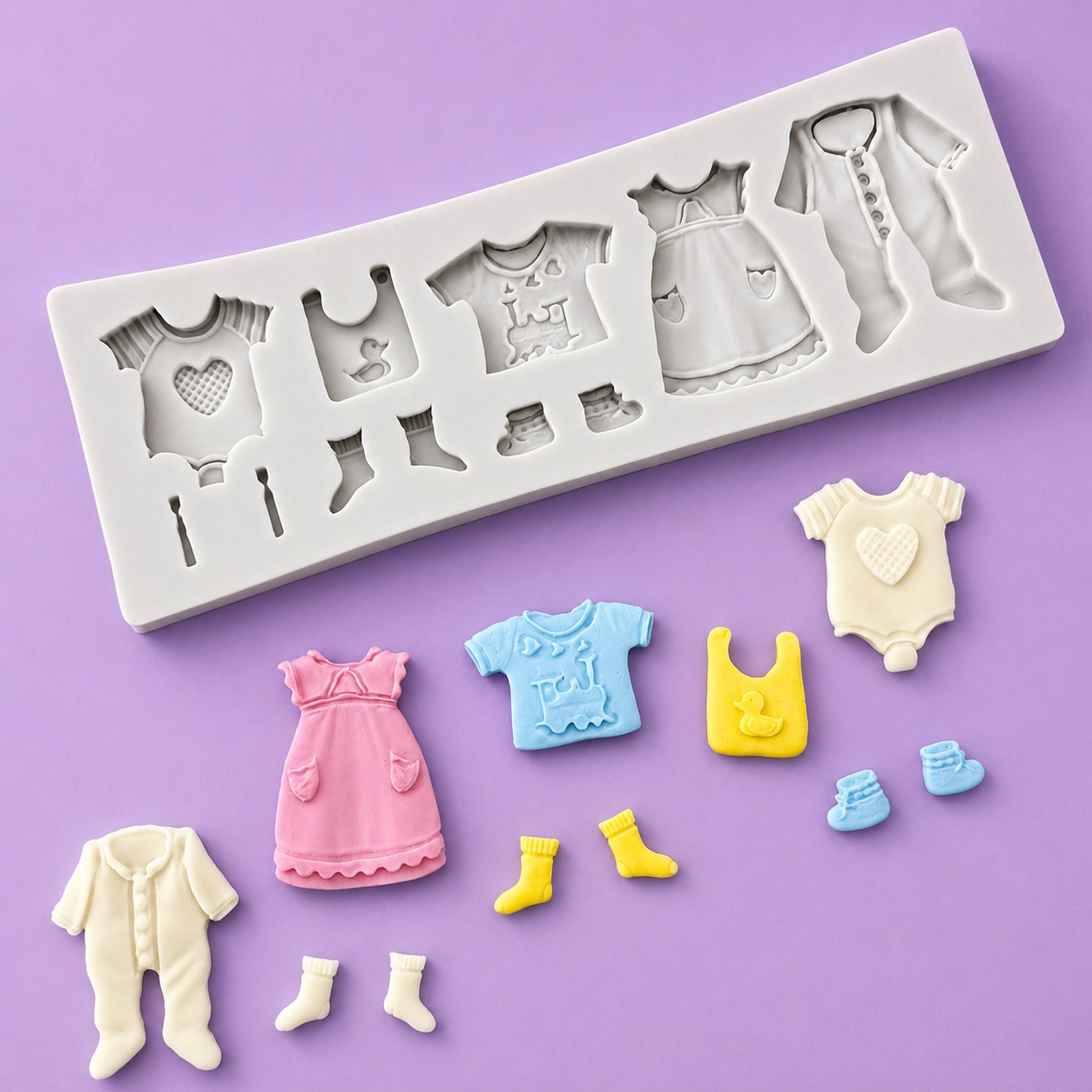 Baby Clothes Washing Line - Silicone Mold