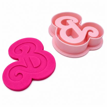 Barbie Doll Logos - Cookie Cutter Stamp 2-Pc. Set