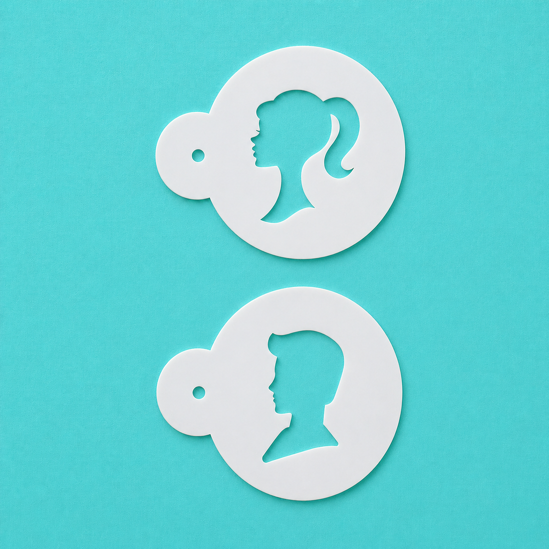 Barbie &amp; Ken Profile - Stencil 2-Pc. Set