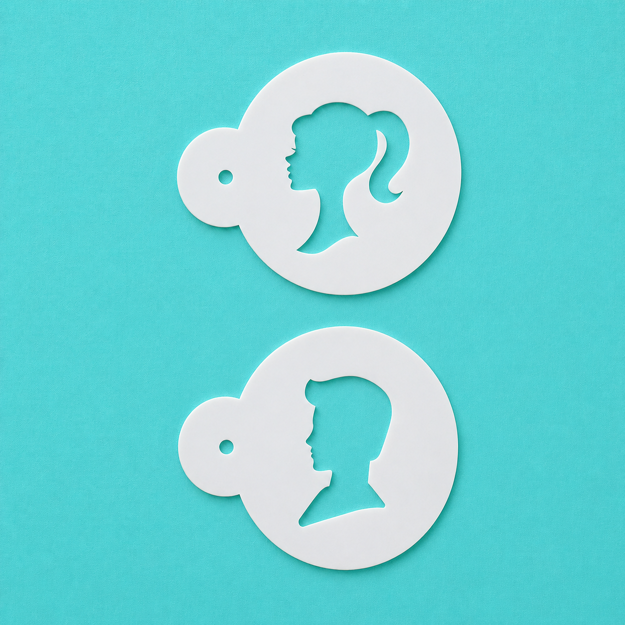 Barbie &amp; Ken Profile - Stencil 2-Pc. Set