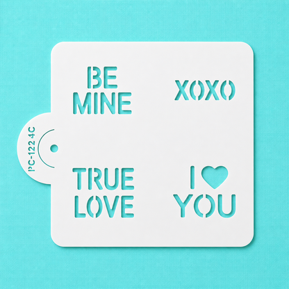 Be Mine Xoxo True Love I Love You Stencil