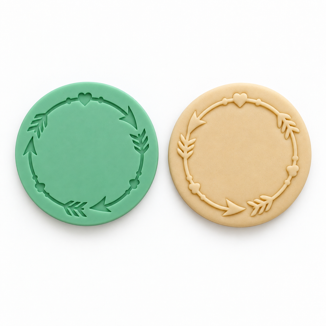 Boho Frame - Fondant Debosser Stamp
