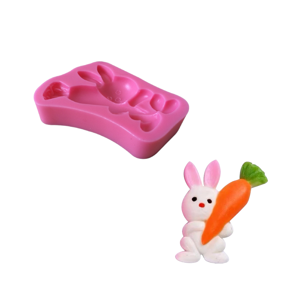 Bunny With Carrot - Silicone Mold