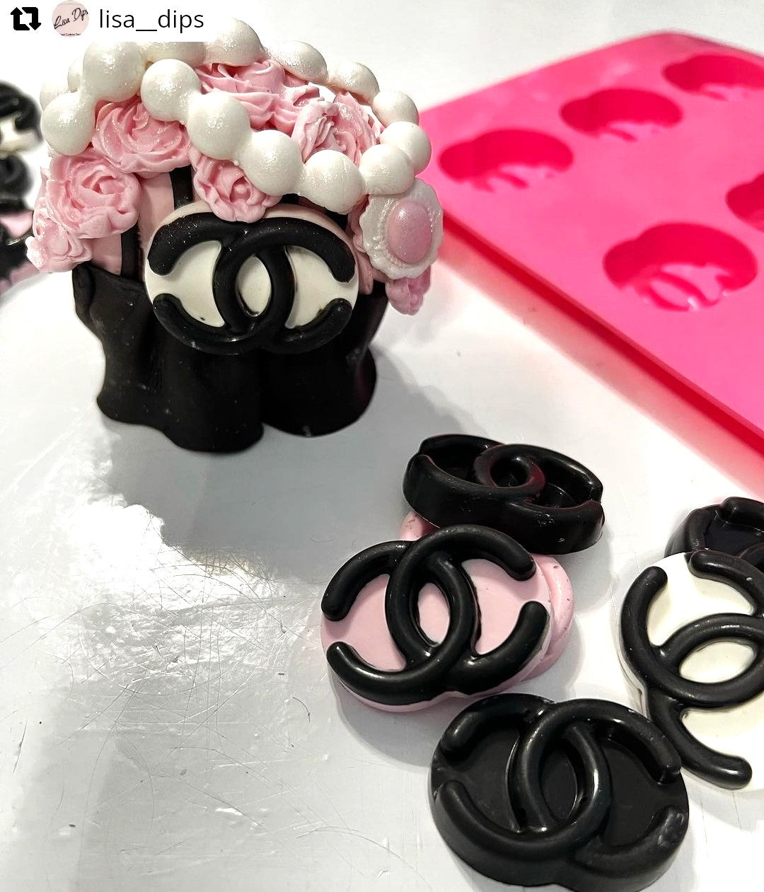 Valentine's Day Rose Flower Chocolate Bar Mold Cake Silicone