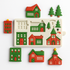 Christmas Village House Tree Snowman Church Fondant Resin Silicone Mold