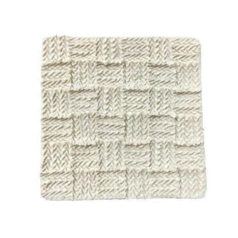 Chunky Basketweave Knit Pattern Silicone Mat