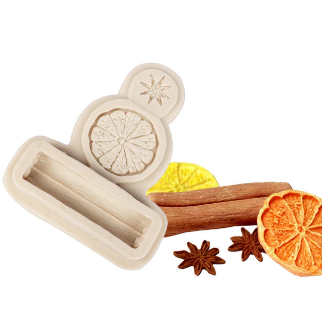 Cinnamon, Lemon Slice &amp; Star Anise - Silicone Mold
