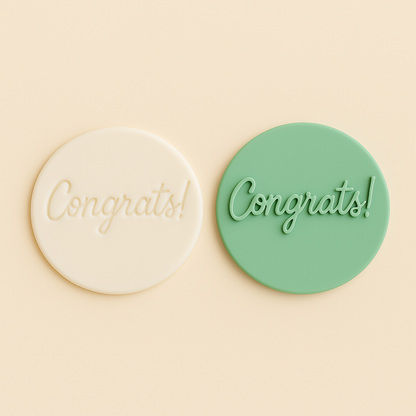 Congrats - Fondant Embosser Stamp